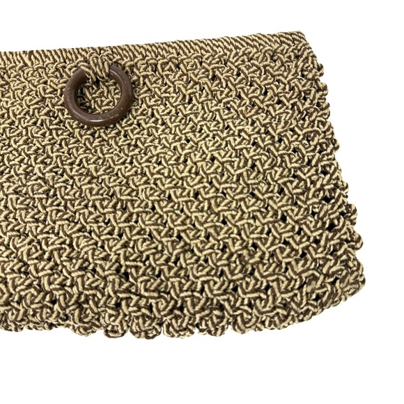 Vintage Woven Clutch Brown Tan - Picture 2 of 6